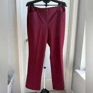 Liz Claiborne Burgundy Audra Style Pants, Sz 12